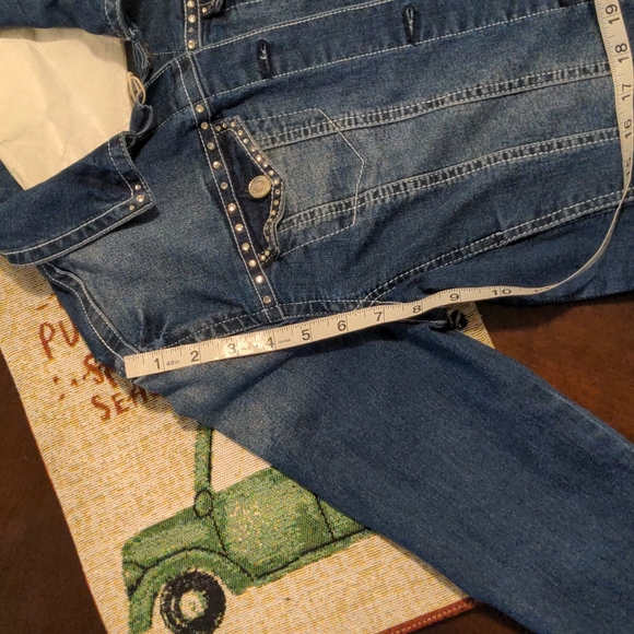 Bling Jacket Brand New Stonewashed Classic Denim M - Picture 16 of 16